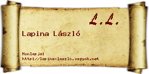 Lapina László névjegykártya